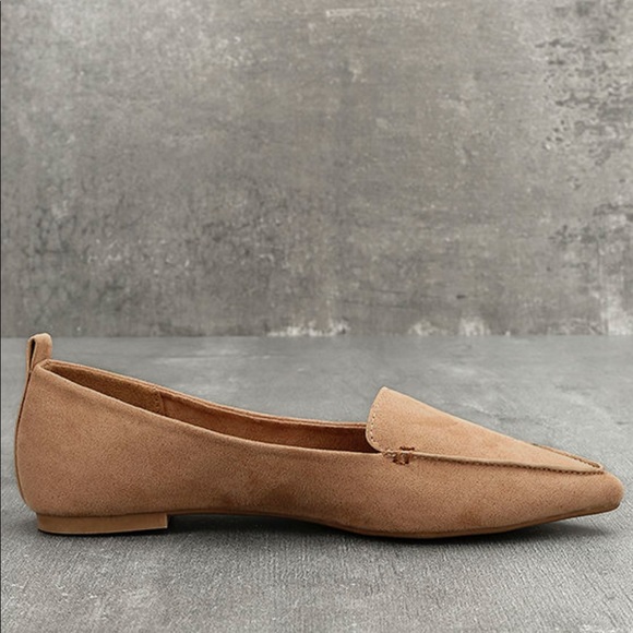 NWT Emmy Camel Suede Pointed Loafers - Picture 5 of 5